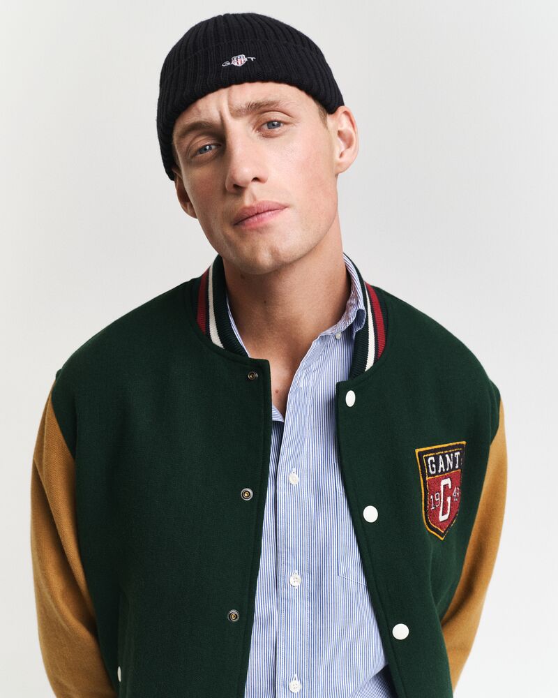 WOOL BLEND VARSITY JACKET