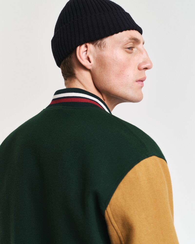 WOOL BLEND VARSITY JACKET