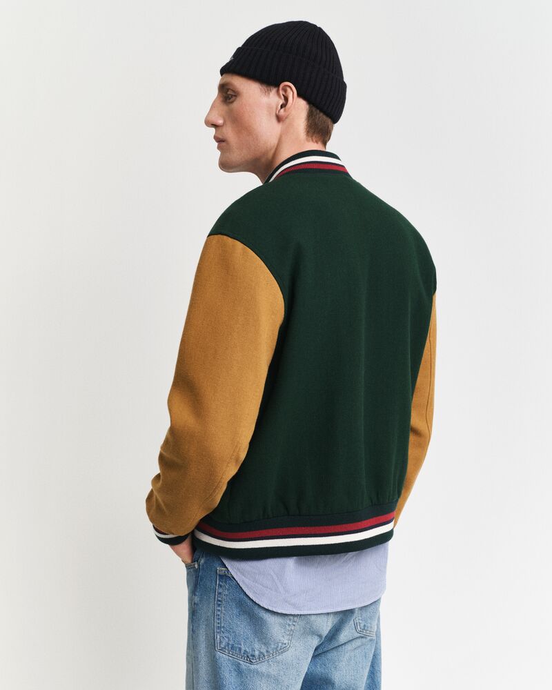 WOOL BLEND VARSITY JACKET