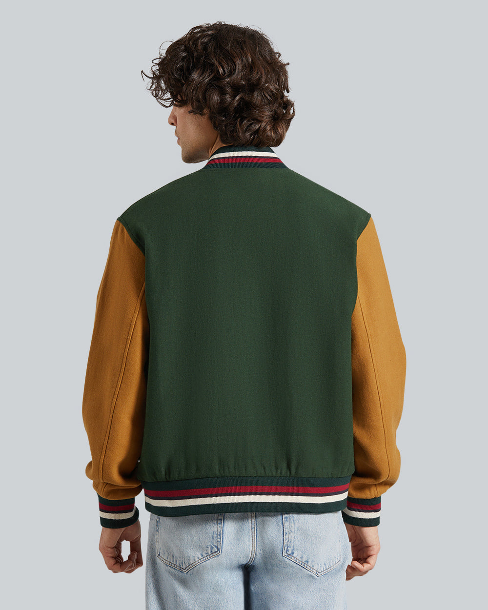 WOOL BLEND VARSITY JACKET