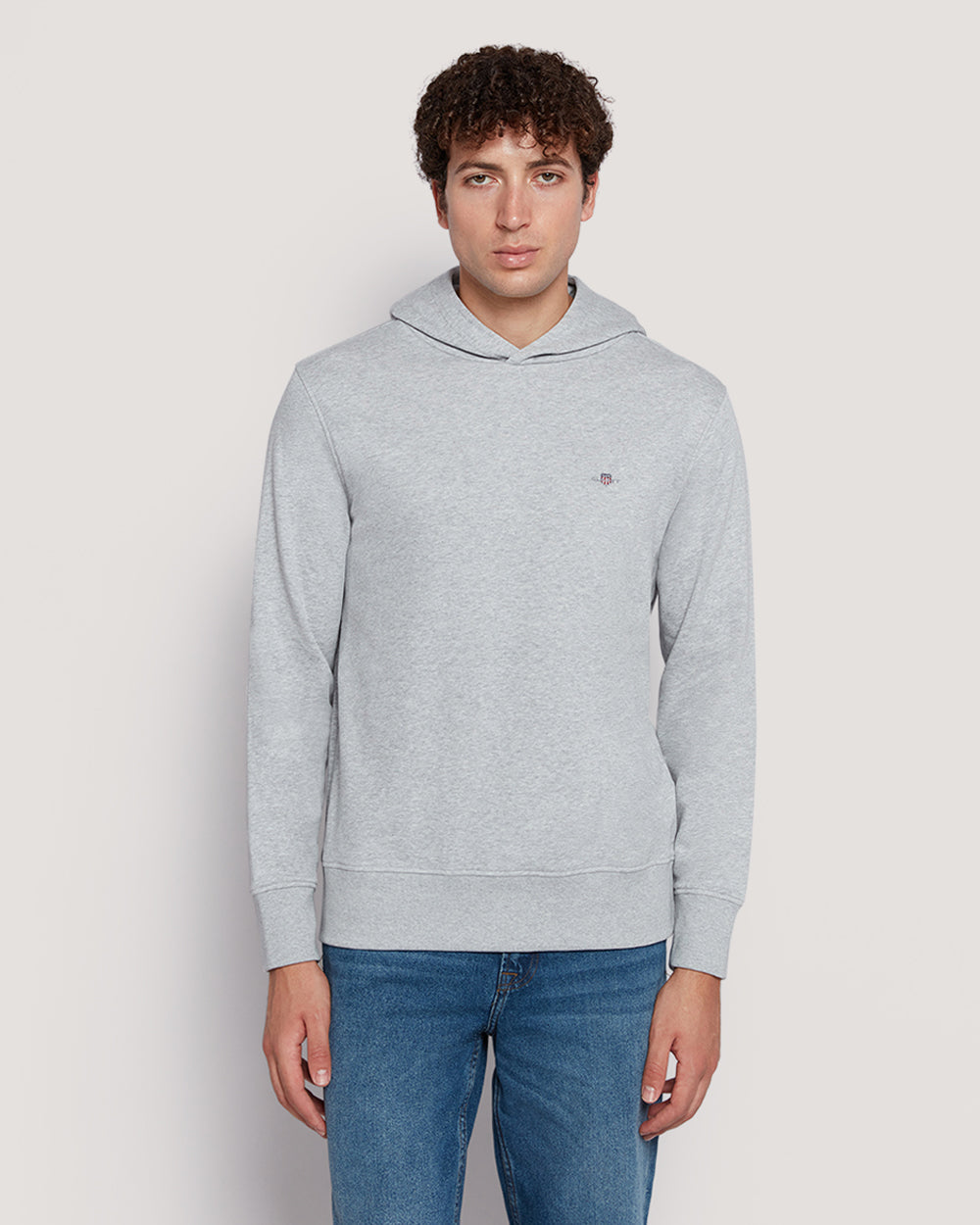 Men’S Shield Logo Cotton Hoodie