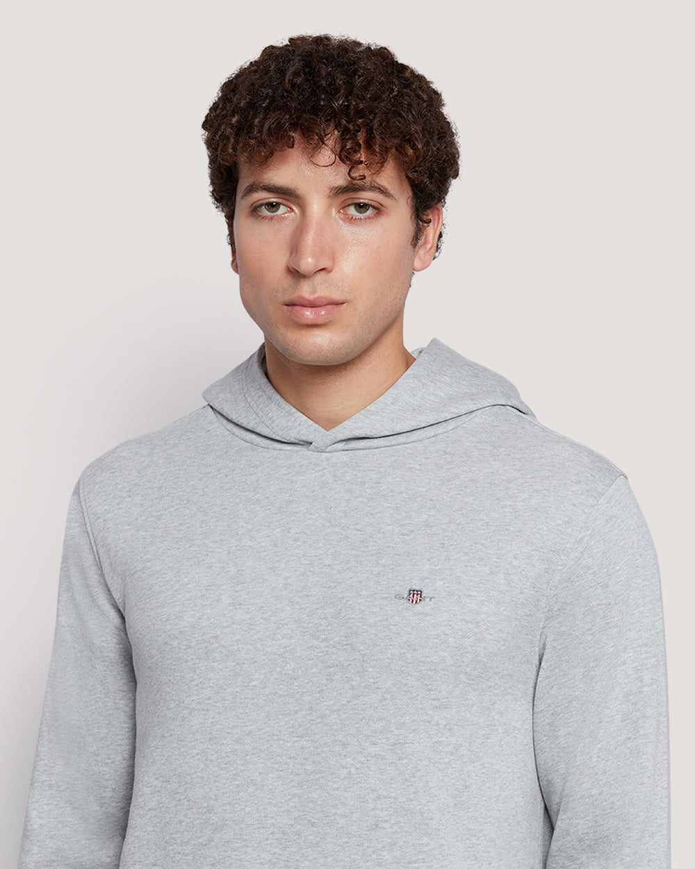 Men’S Shield Logo Cotton Hoodie