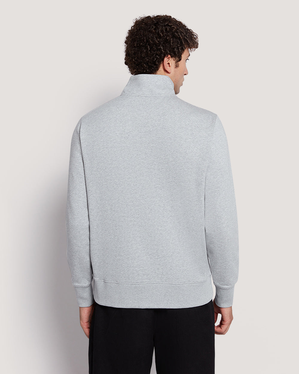 Men’S Shield Logo Half Zip Cotton Sweatshirt