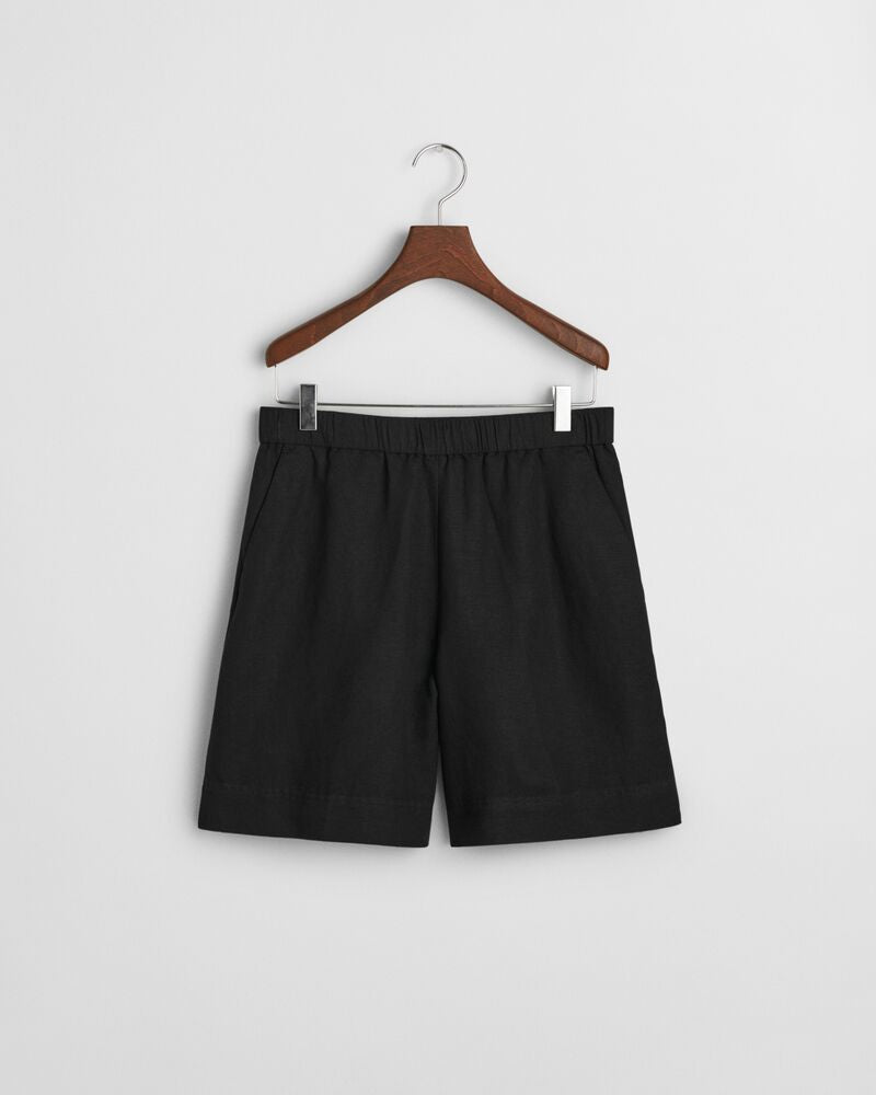 REL LINEN BLEND PULL ON SHORTS Black / 32
