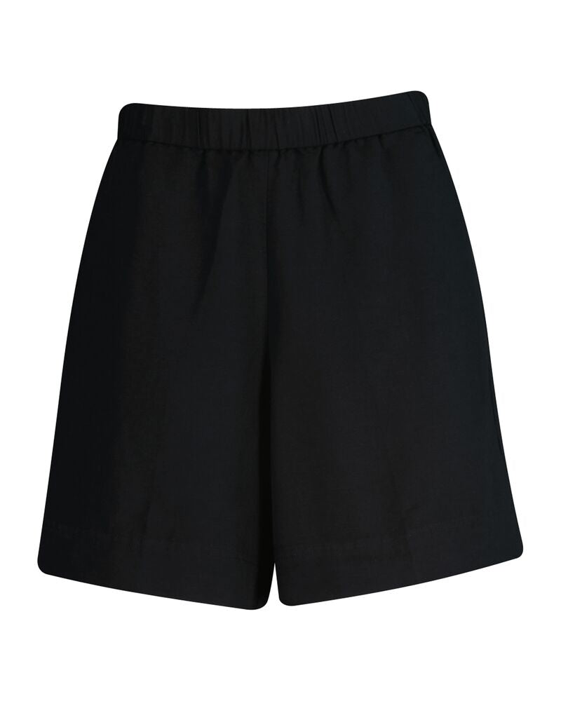 REL LINEN BLEND PULL ON SHORTS Black / 32