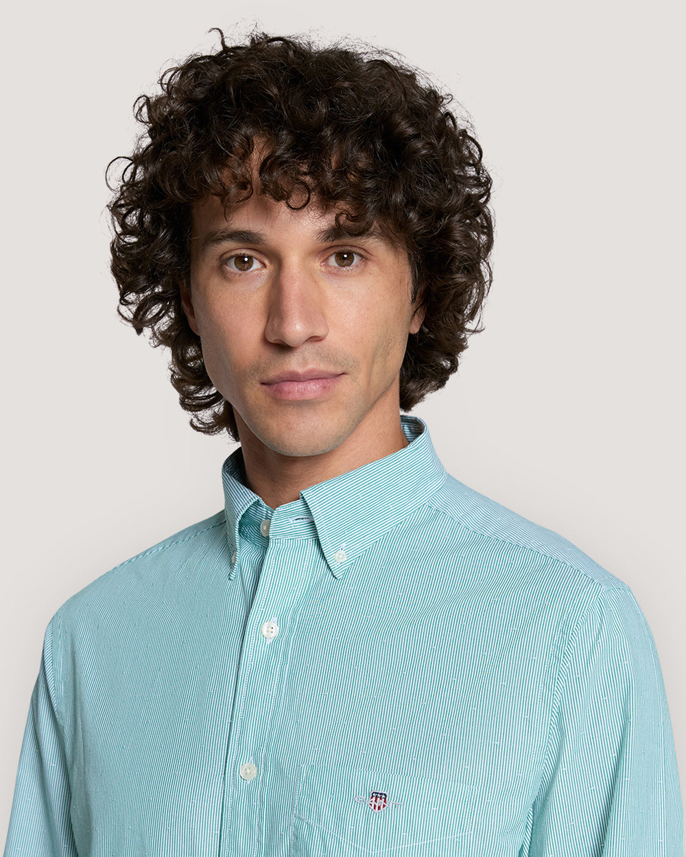 REG DOBBY DOT STRIPE SHIRT