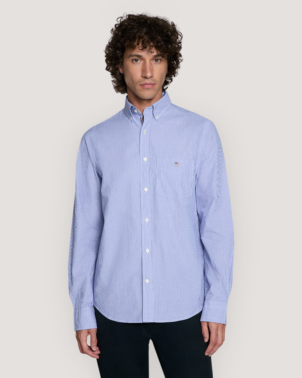 REG DOBBY DOT STRIPE SHIRT