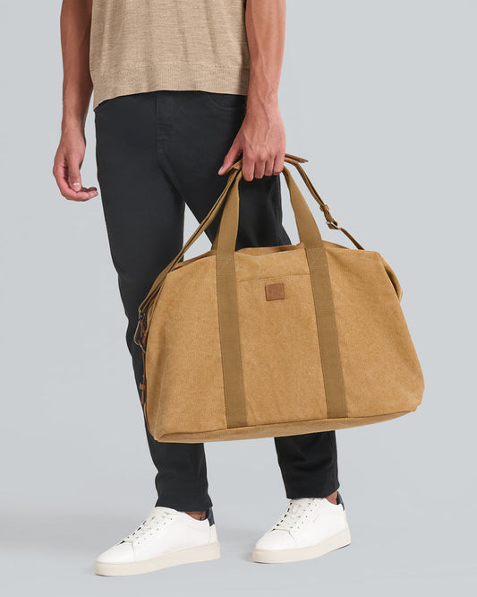 WASHED CANVAS DUFFLE BAG
