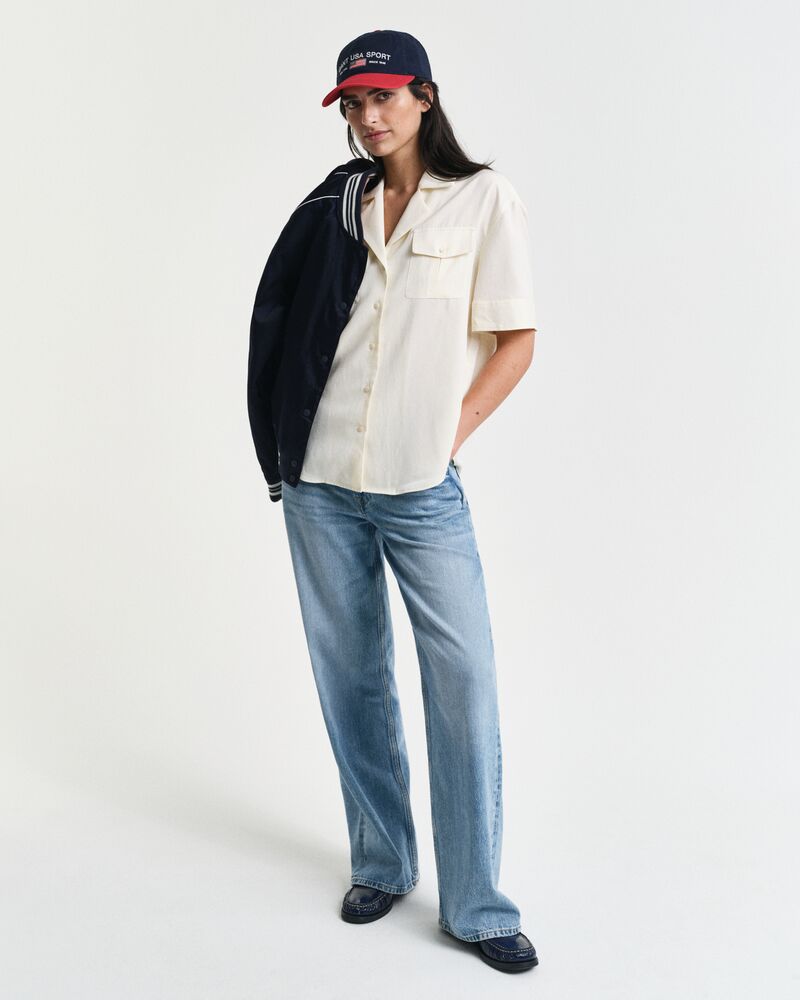 Relaxed Fit Pocket Shirt Cream / 32