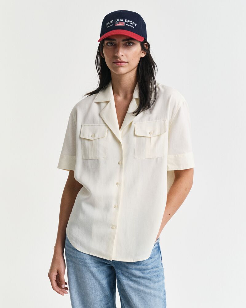 Relaxed Fit Pocket Shirt Cream / 32