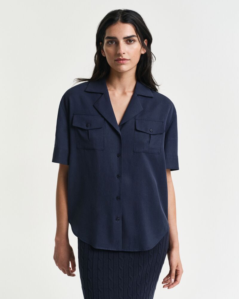 Relaxed Fit Pocket Shirt Blue / 32