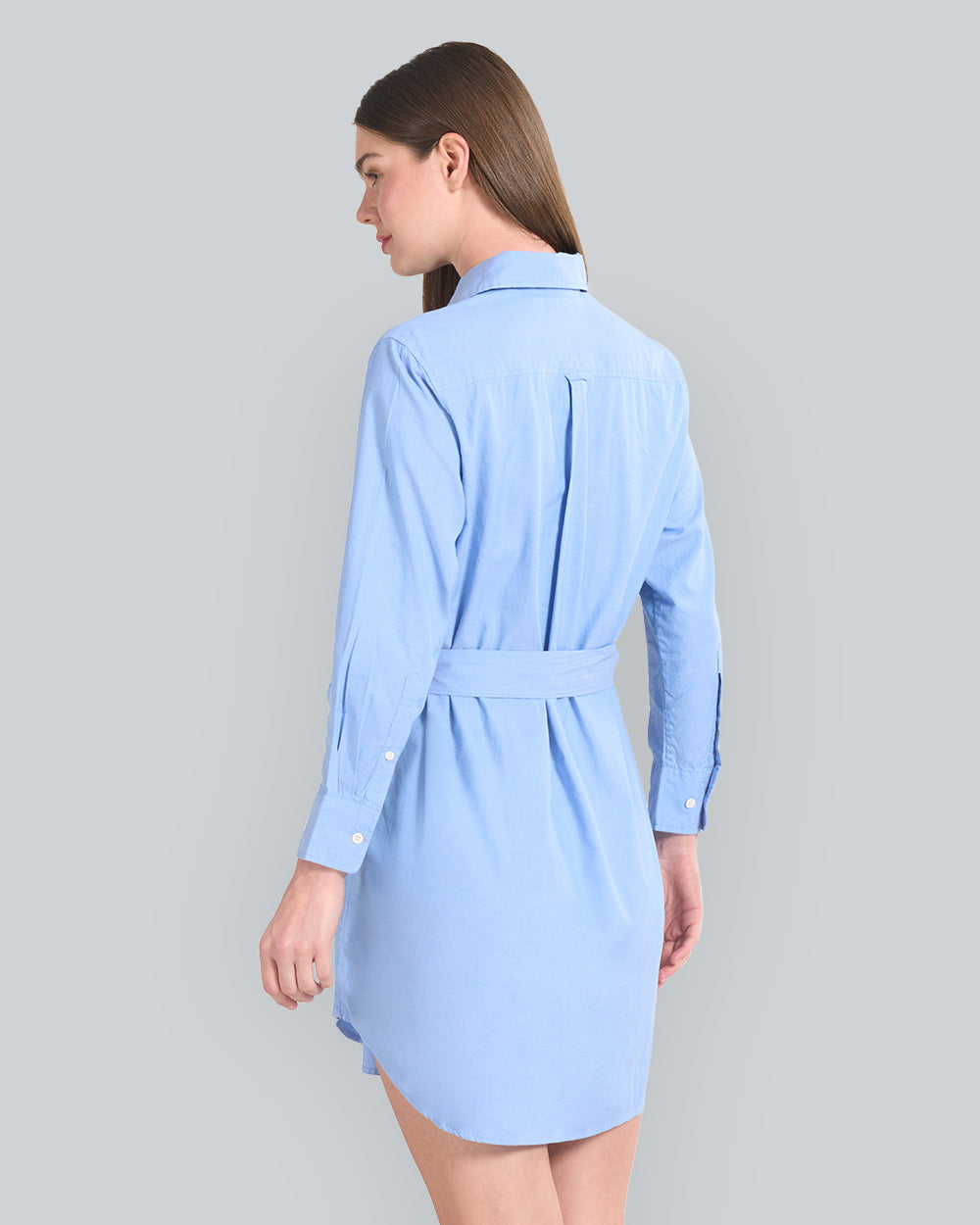 Luxury Oxford Shirt Dress Blue / 32