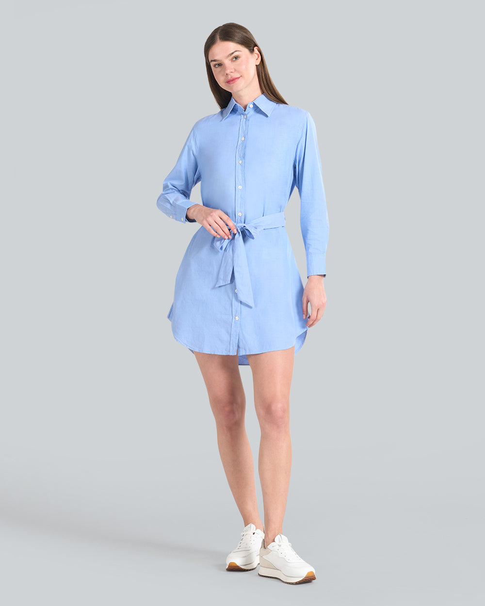 Luxury Oxford Shirt Dress Blue / 32