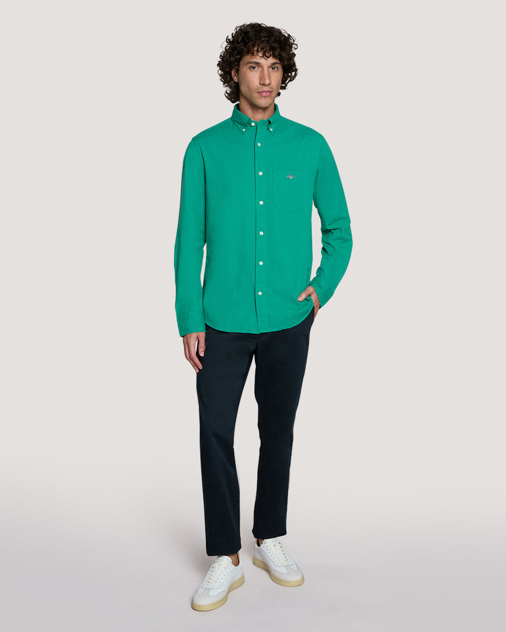 REG SOLID SEERSUCKER SHIRT