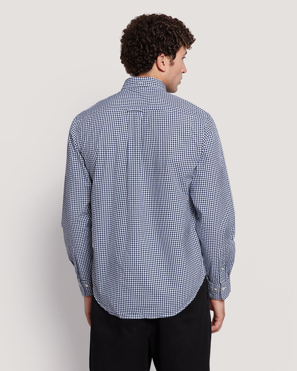 Gant Menâ€™S Regular Fit Gingham Check Poplin Cotton Shirt PERSIAN BLUE / M