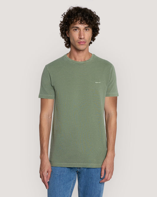 SLIM SUNFADED SS PIQUE TSHIRT