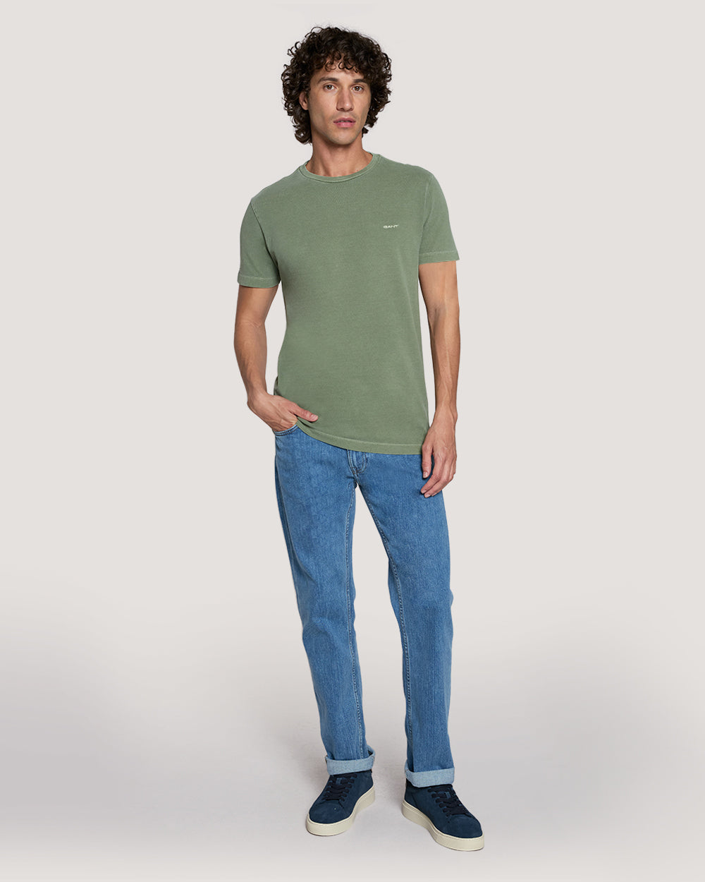 SLIM SUNFADED SS PIQUE TSHIRT