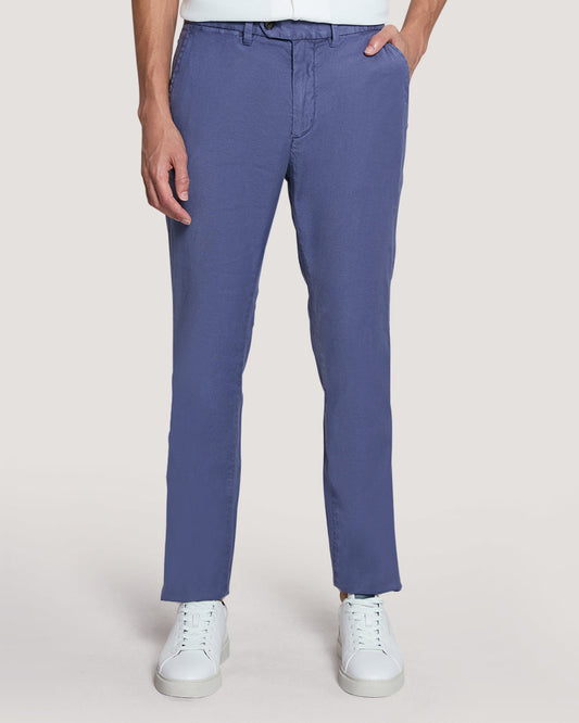 SLIM COT/LINEN CHINOS