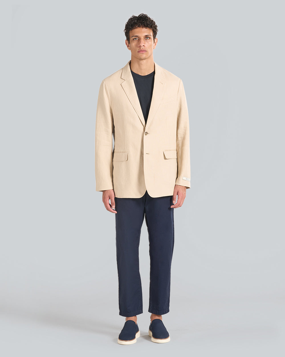 SLIM GMNT DYE LINEN BLAZER