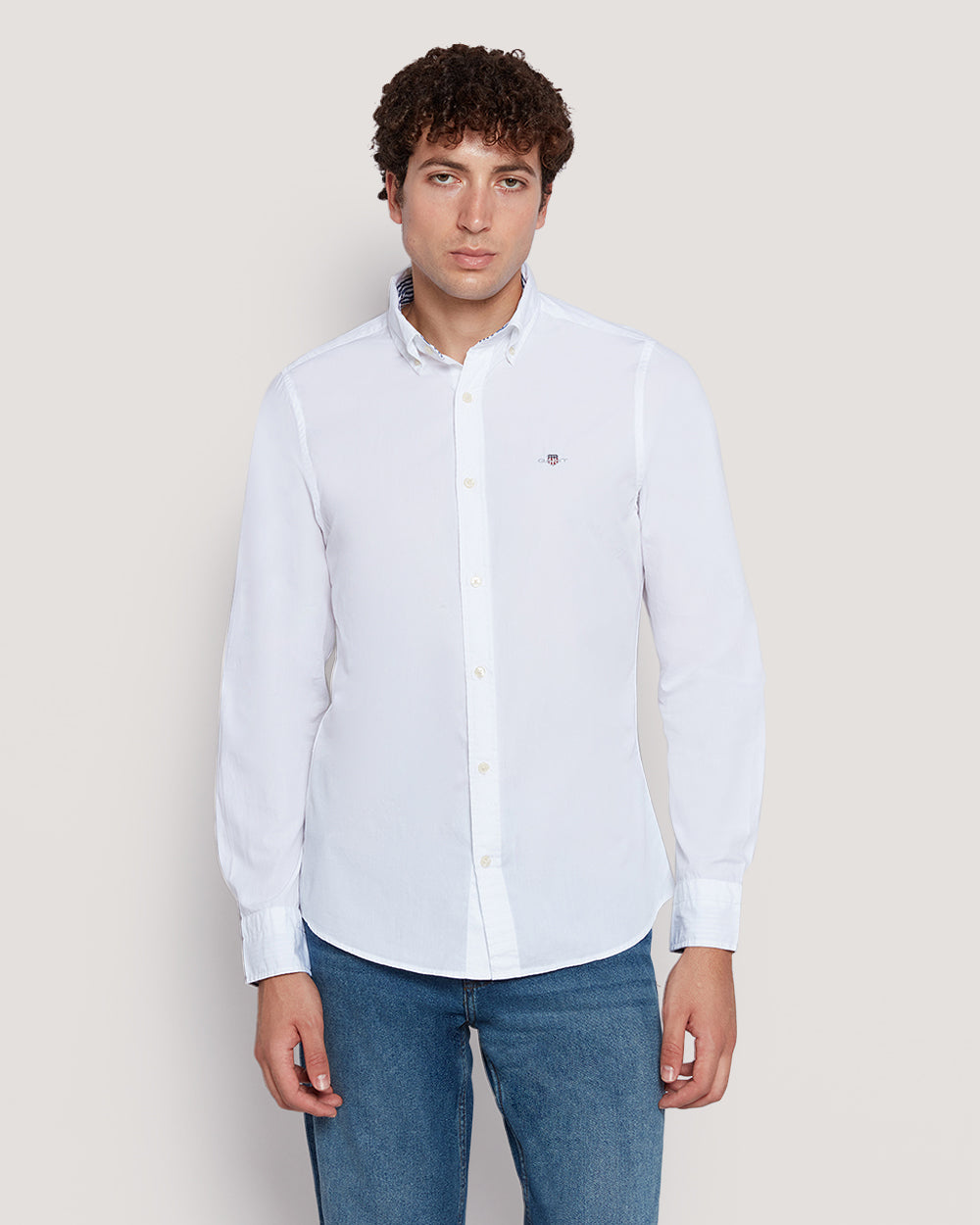Men’S Slim Fit Cotton Poplin Shirt