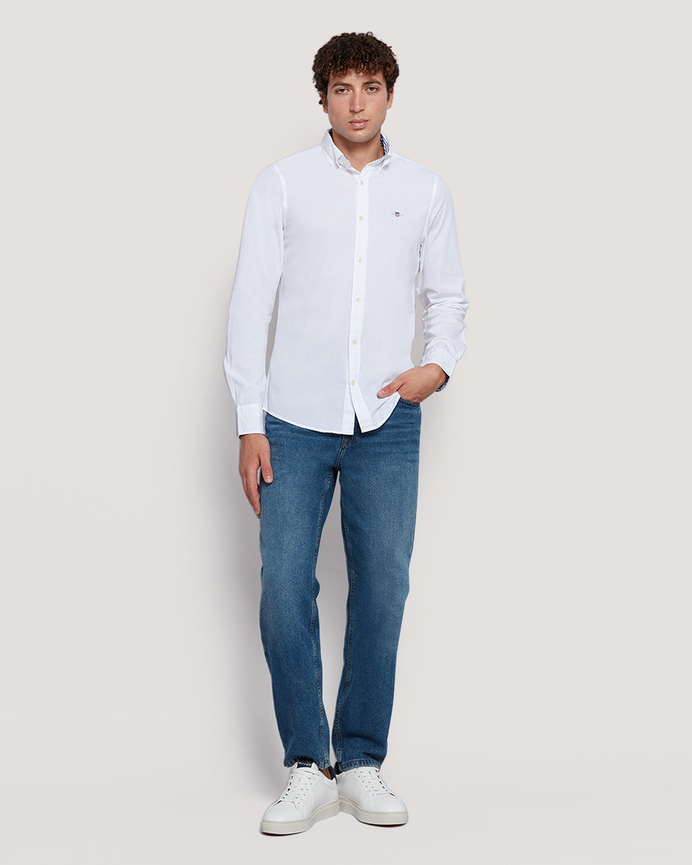 Men’S Slim Fit Cotton Poplin Shirt