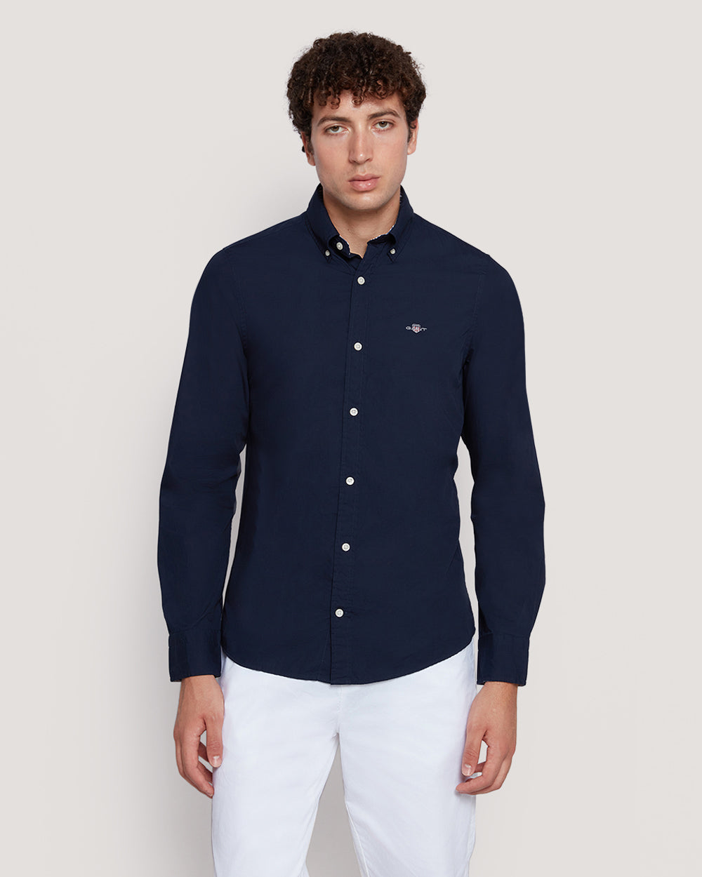 Men’S Slim Fit Cotton Poplin Shirt