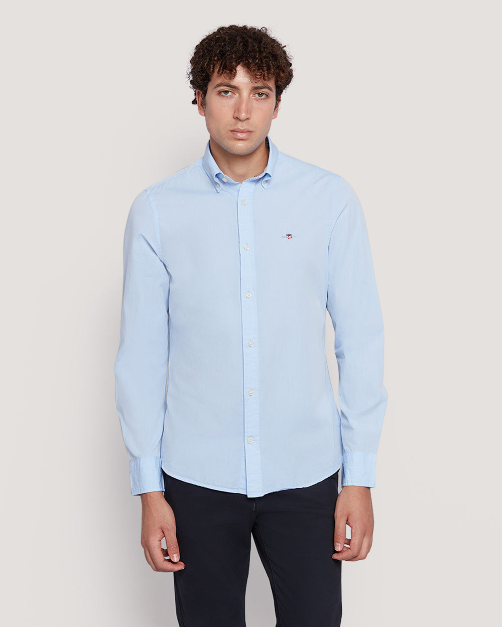 Men’S Slim Fit Cotton Poplin Shirt