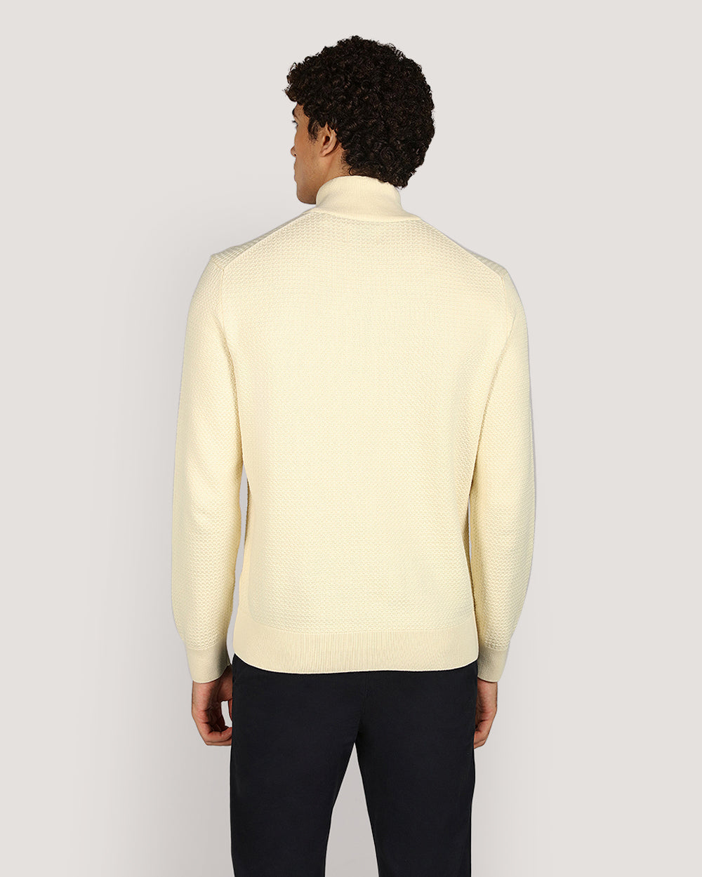 Gant Menswear Textured Cotton Half Zip Sweater