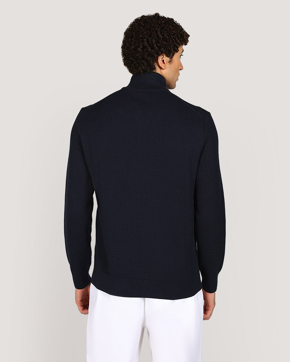 Gant Menswear Textured Cotton Half Zip Sweater