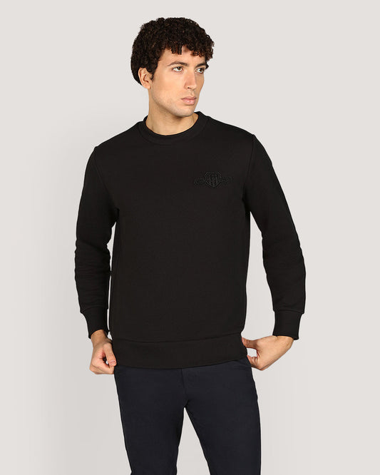 Gant Regular Tonal Shield Crew Neck Sweatshirt For Men