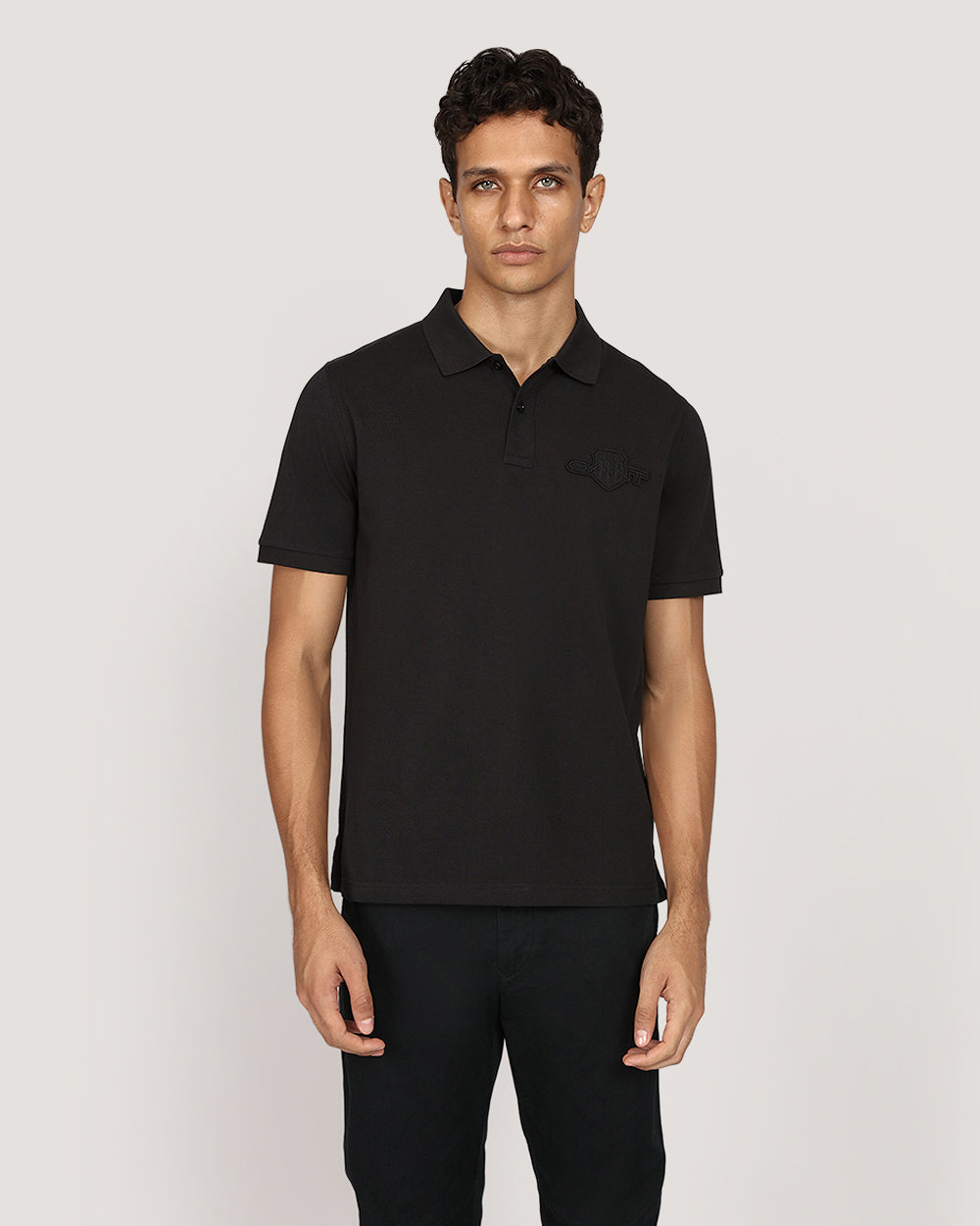 Gant Regular Tonal Shield Short Sleeve Polo