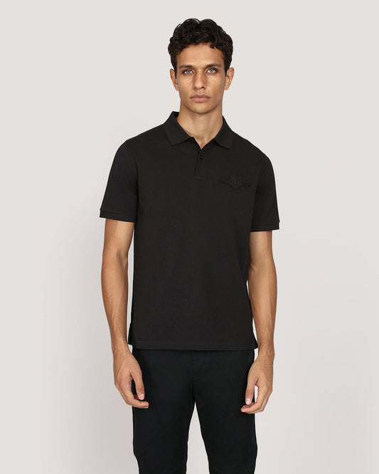 Gant Regular Tonal Shield Short Sleeve Polo