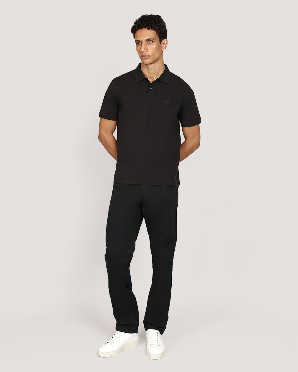 Gant Regular Tonal Shield Short Sleeve Polo