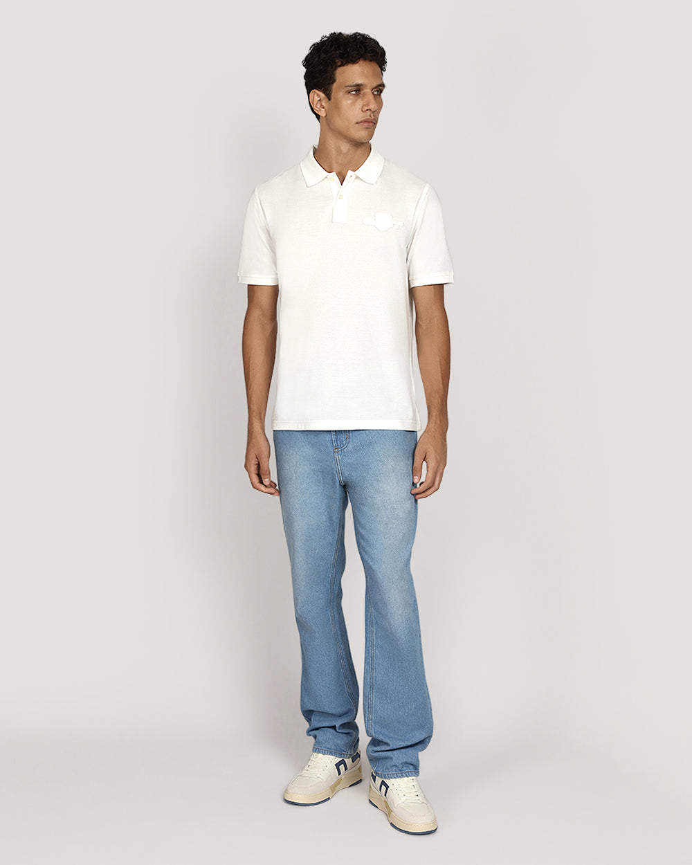 Regular Tonal Shield Short Sleeve Polo