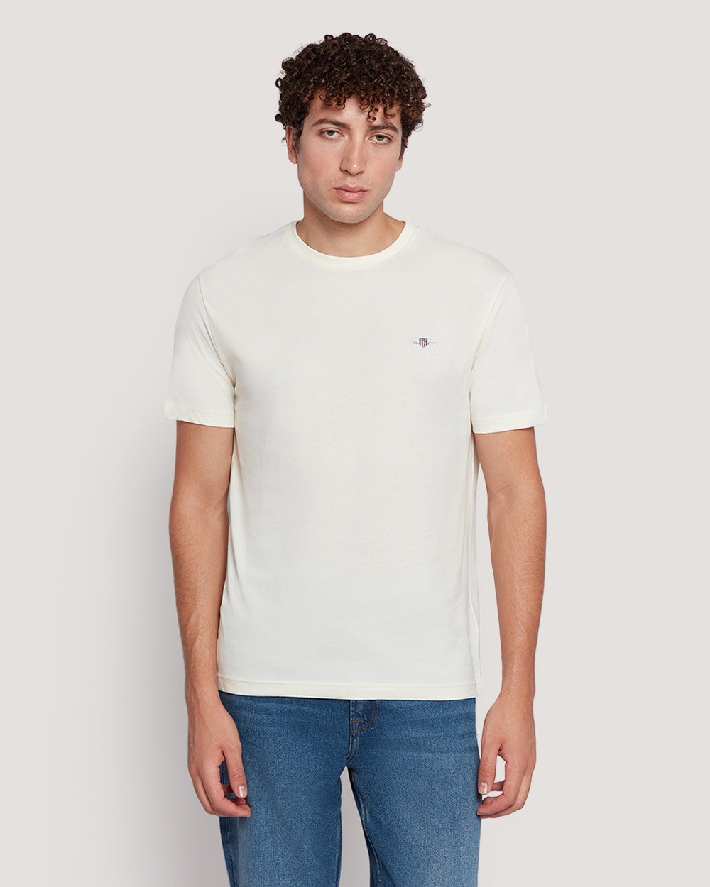 Men’S Short Sleeve Cotton T-Shirt With Shield Logo