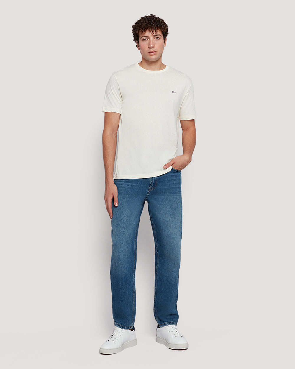 Men’S Short Sleeve Cotton T-Shirt With Shield Logo
