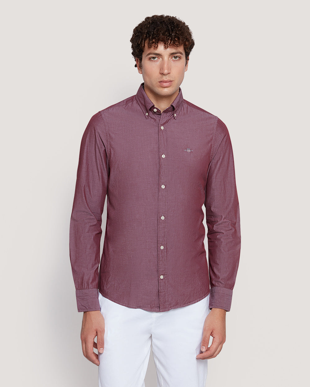 Men’S Slim Fit Cotton Poplin Shirt
