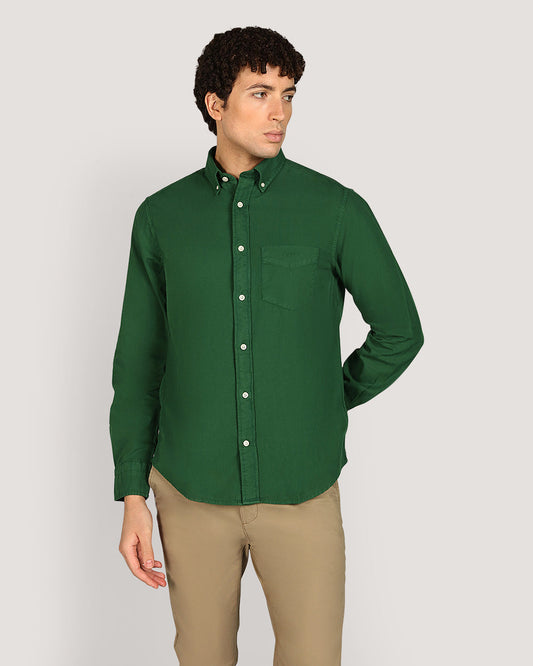 Gant Regular Garment Dyed Twill Shirt For Men