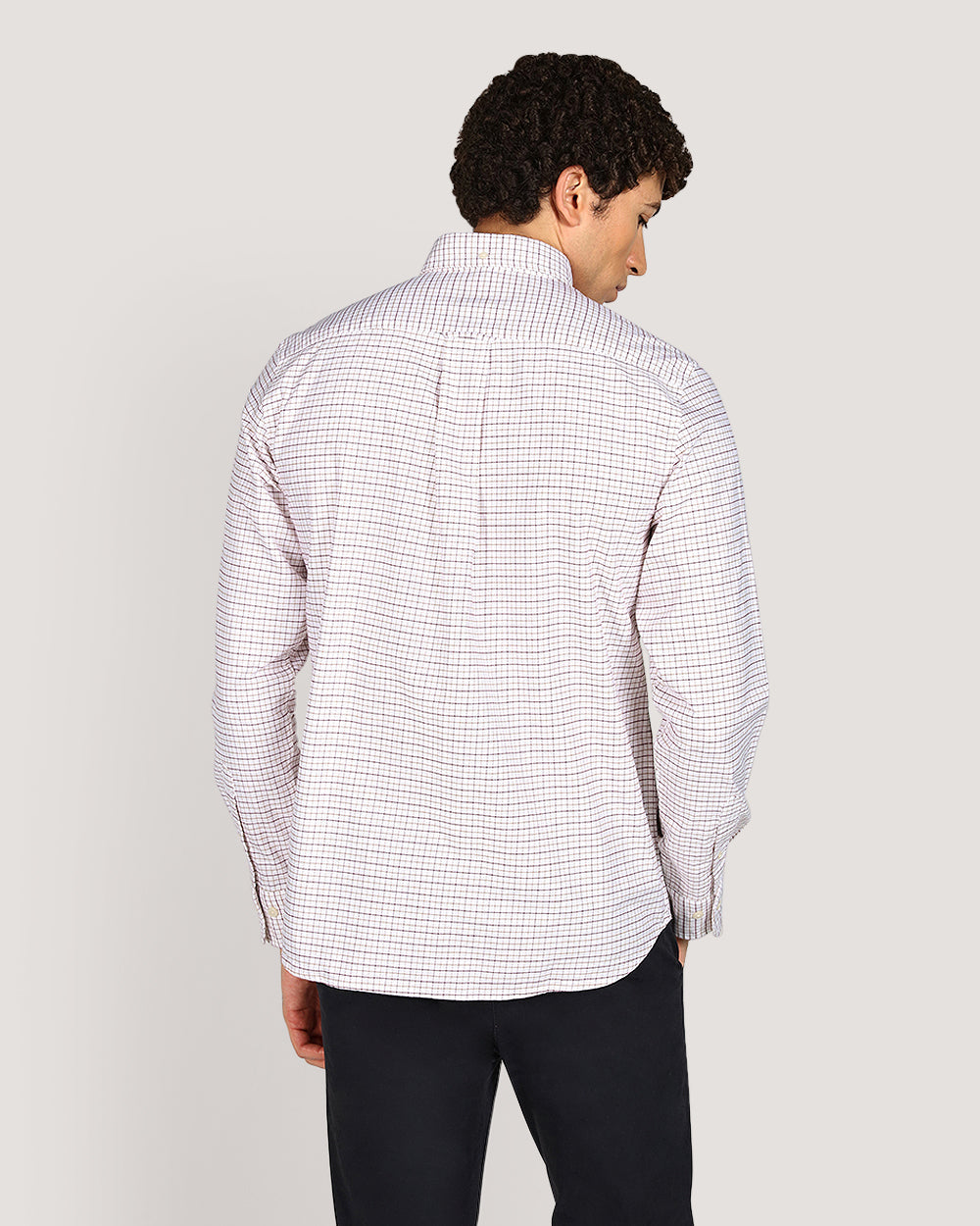 Regular Classic Oxford Check Shirt For Men