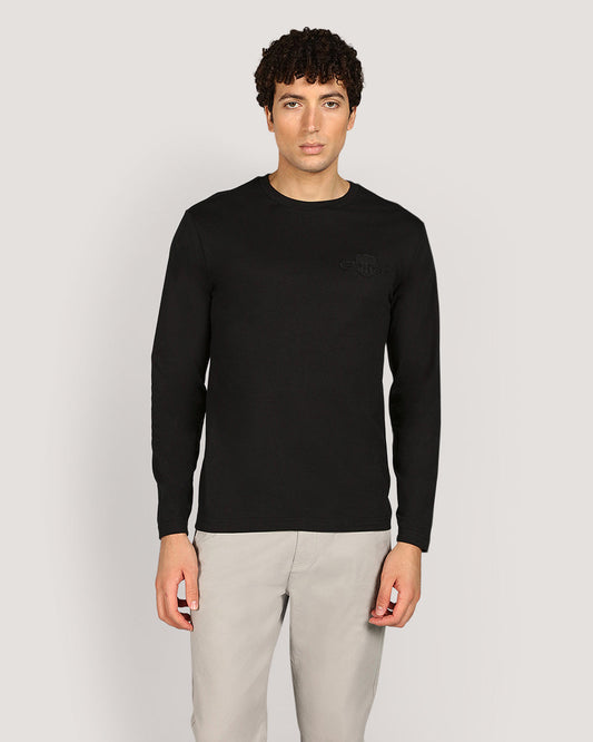 Gant Regular Tonal Shield Long Sleeve T-Shirt For Men