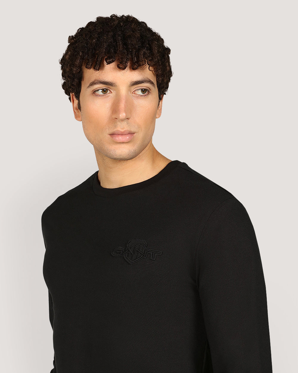 Gant Regular Tonal Shield Long Sleeve T-Shirt For Men
