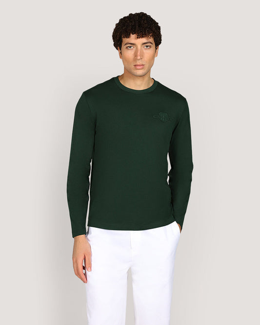 Gant Regular Tonal Shield Long Sleeve T-Shirt For Men