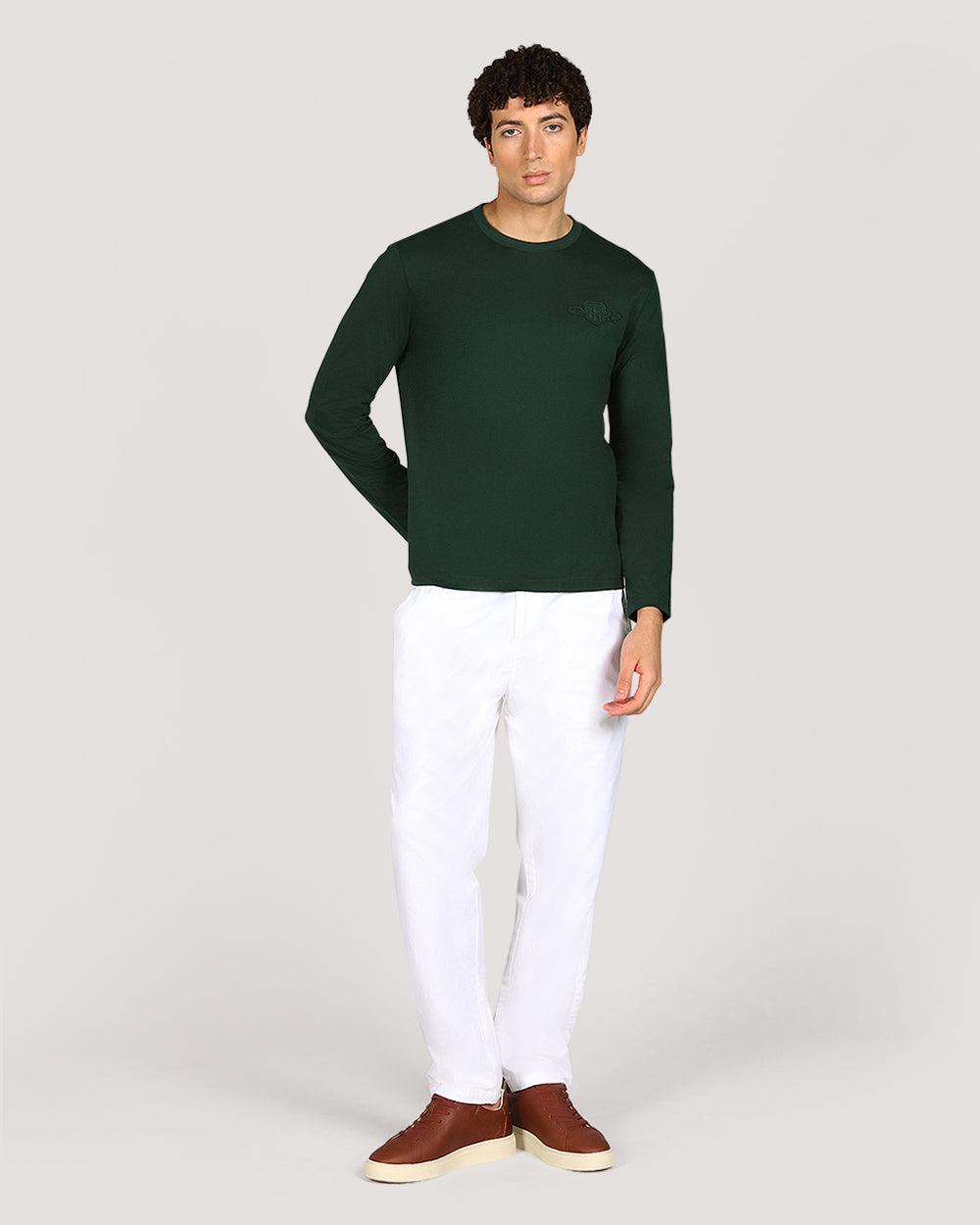 Gant Regular Tonal Shield Long Sleeve T-Shirt For Men