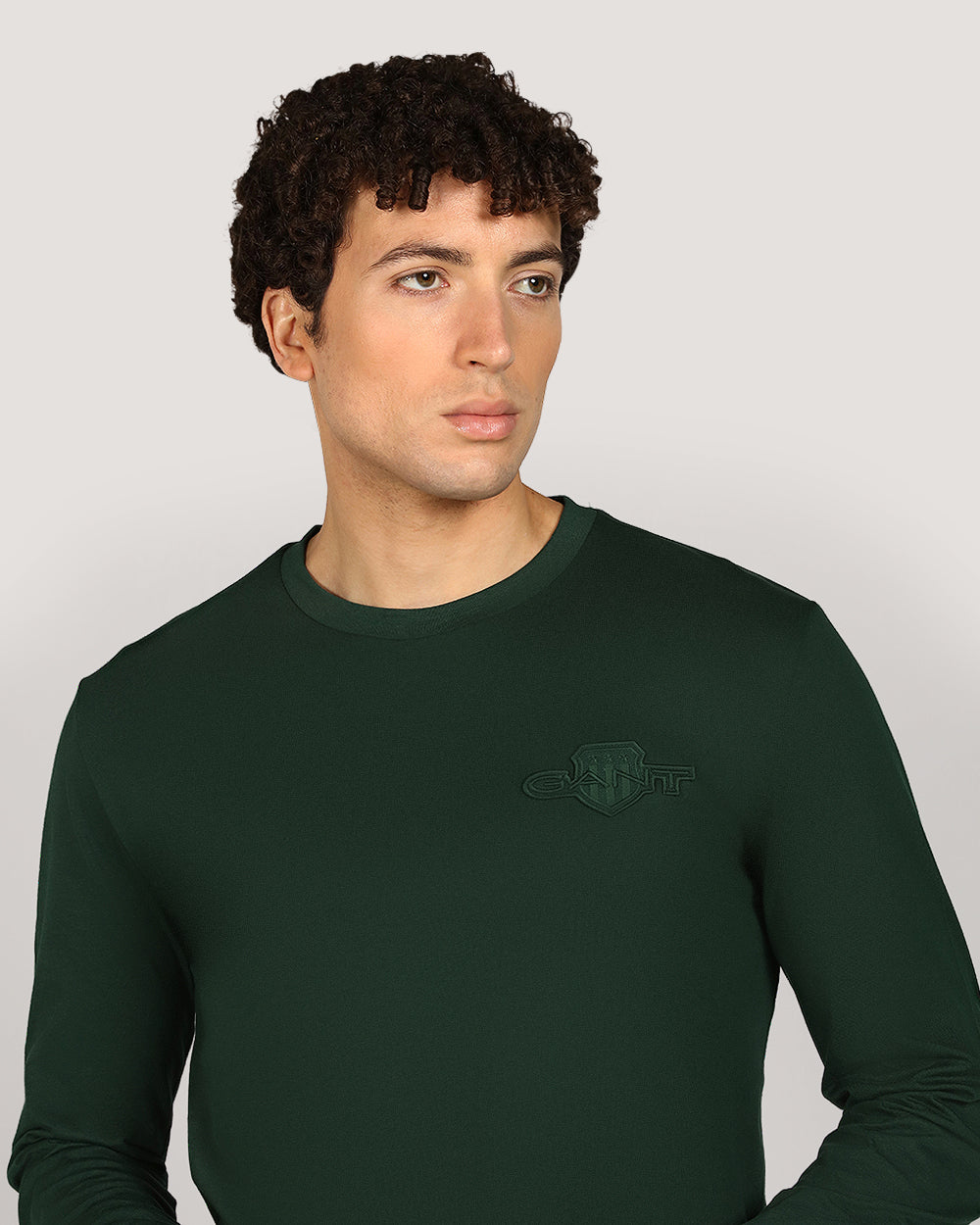 Gant Regular Tonal Shield Long Sleeve T-Shirt For Men