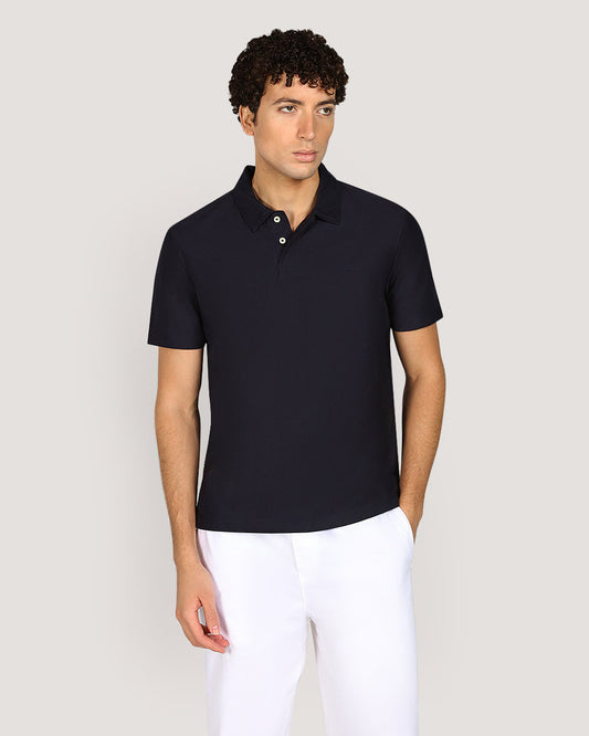 Gant Twill Texture Short Sleeve Polo Shirt For Men