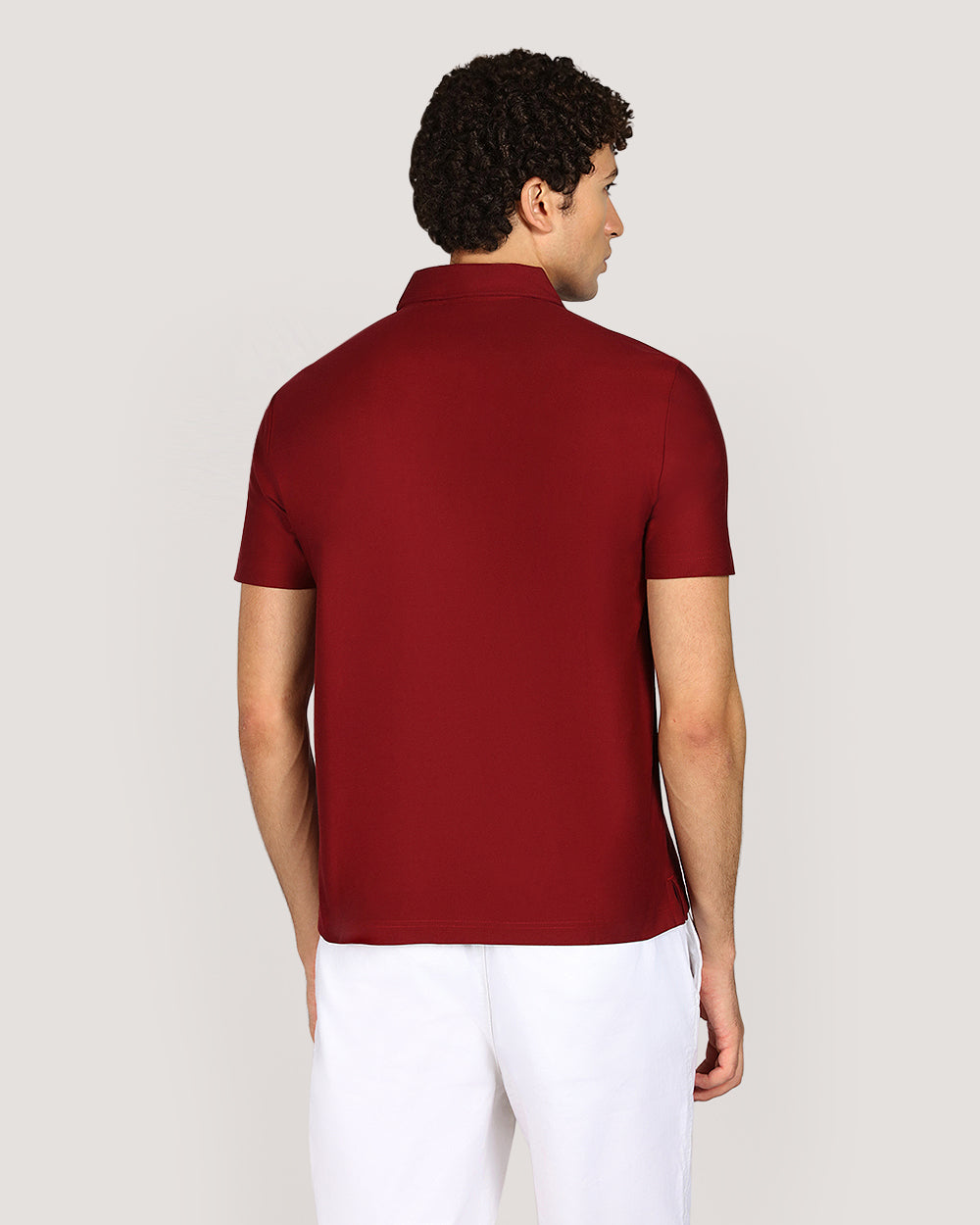 Twill Texture Short Sleeve Polo Shirt For Men