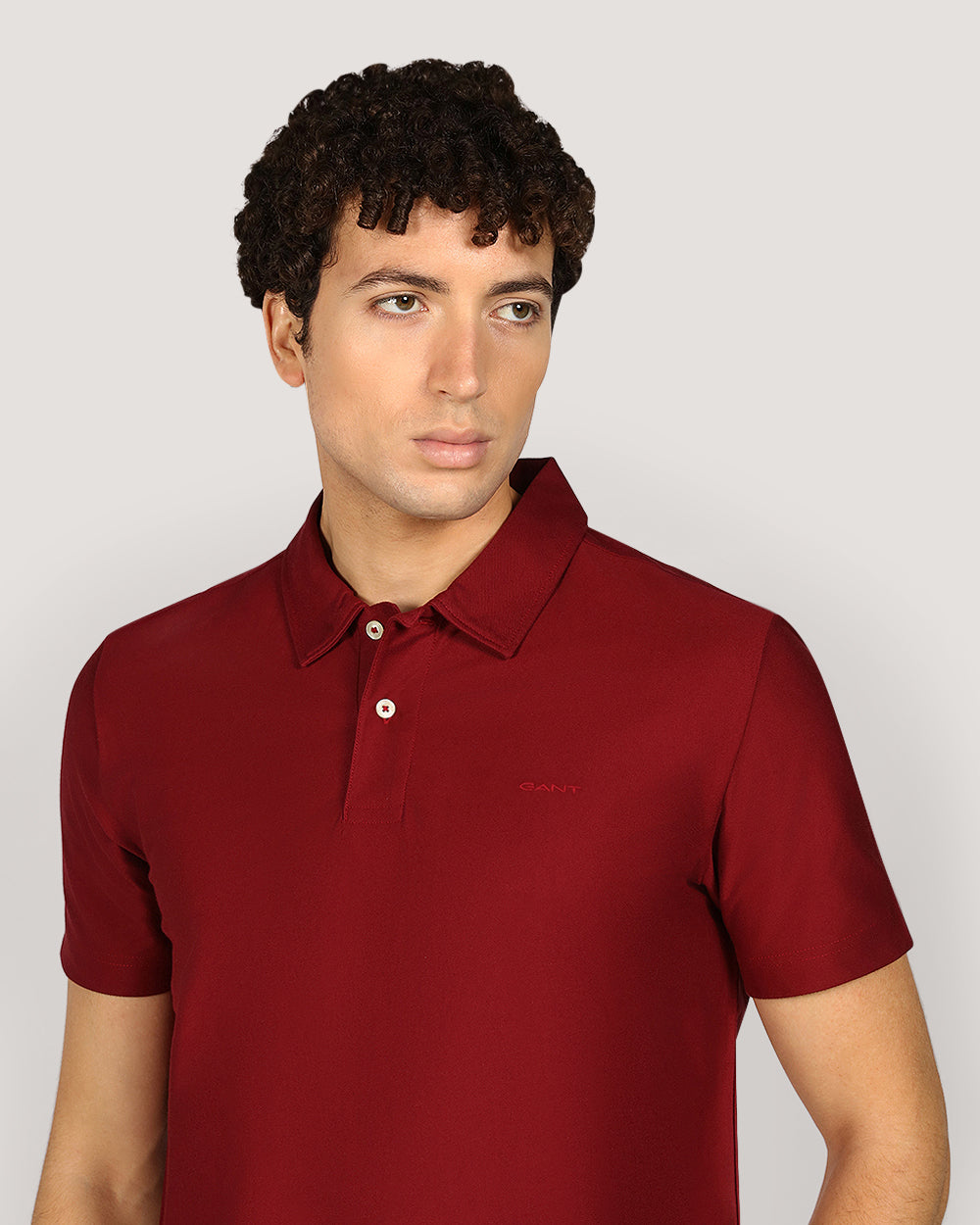 Twill Texture Short Sleeve Polo Shirt For Men