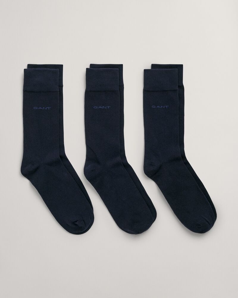 SOFT COTTON SOCKS 3-PACK Blue / 40-42