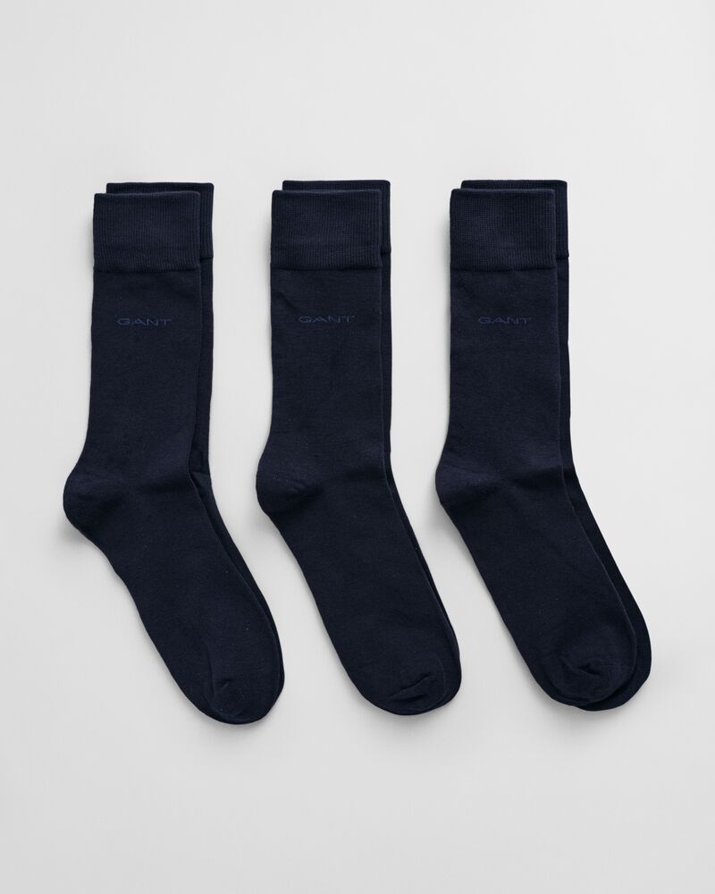 SOFT COTTON SOCKS 3-PACK Blue / 40-42