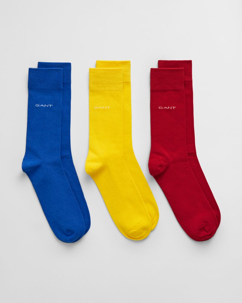 SOFT COTTON SOCKS 3-PACK Blue / 40-42